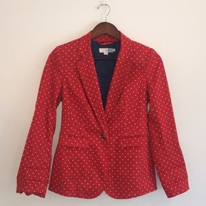 Boden Red Polkadot Blazer